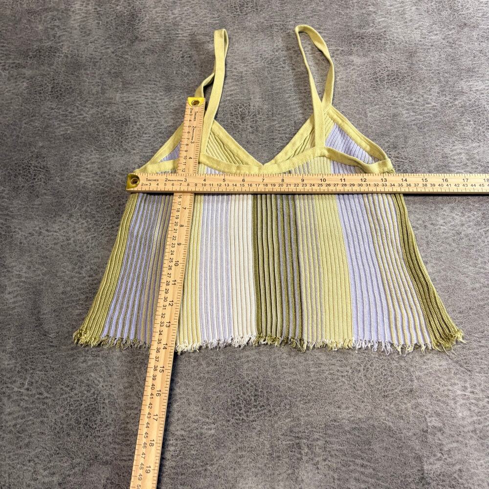 Pastel Ribbed Knit Cropped Cami - Picture 4 of 4
